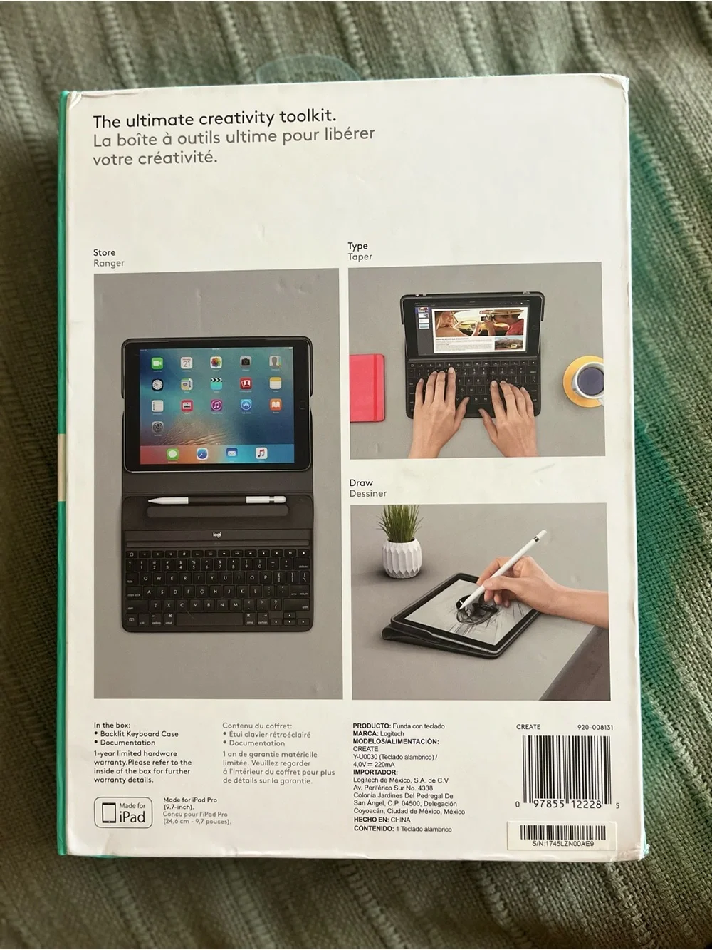 Logitech CREATE Keyboard Case for iPad Pro in Black